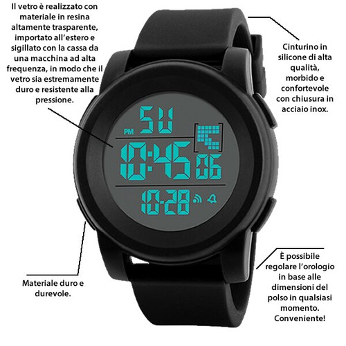 Led digitale orologio - led, uomo